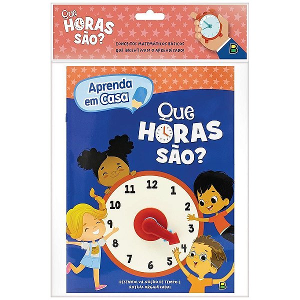 LIVRO APRENDA EM CASA  QUE HORAS SAO