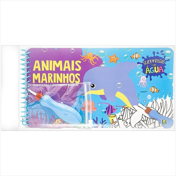 LIVRO SURPRESAS COM AGUA ANIMAIS MARINHOS
