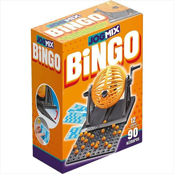 Jogo de Bingo de plastico 90 numeros 12 cartelas