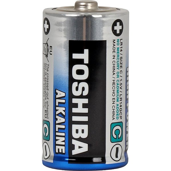 PILHA ALCALINA C TOSHIBA LR14GCP CARTELA COM 2 UNIDADES