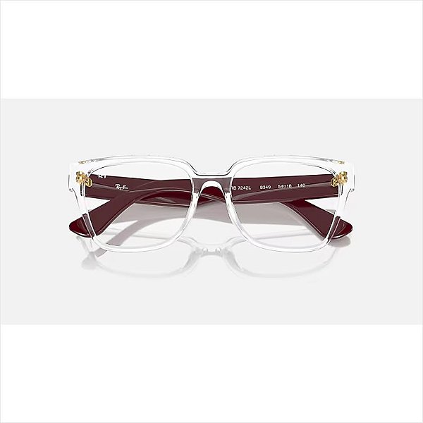 Armação Oculos Ray-ban Rx7242l 8349 54 Rb 7242L Transparente