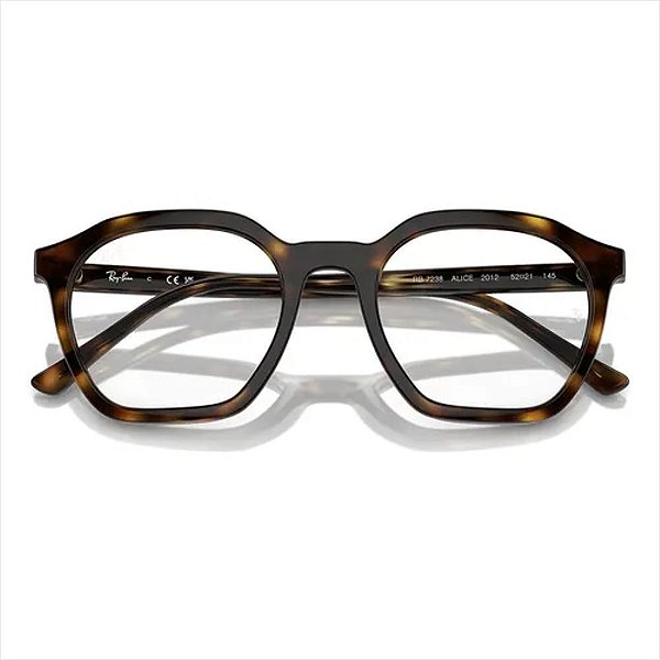 Armação Óculos  Ray Ban Alice Rx7238 2012-52 Cor Marrom 52