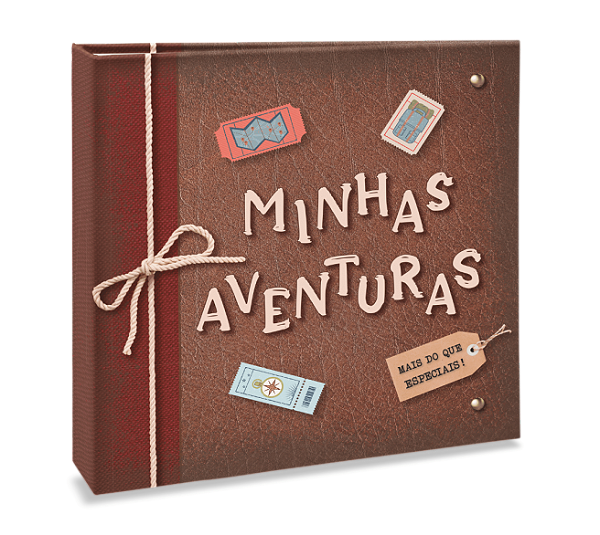 Album Scrap Book Quadrado Ferragem 20Folhas Papel Kraft 604