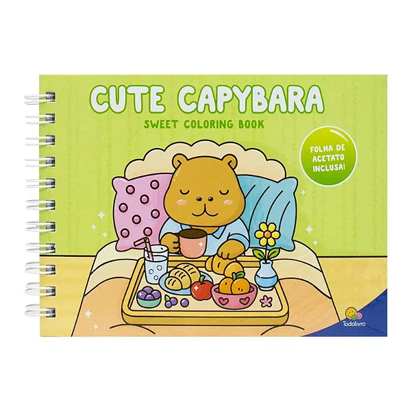 LIVRO DE COLORIR SWEET COLORING BOOK CUTE CAPYBARA