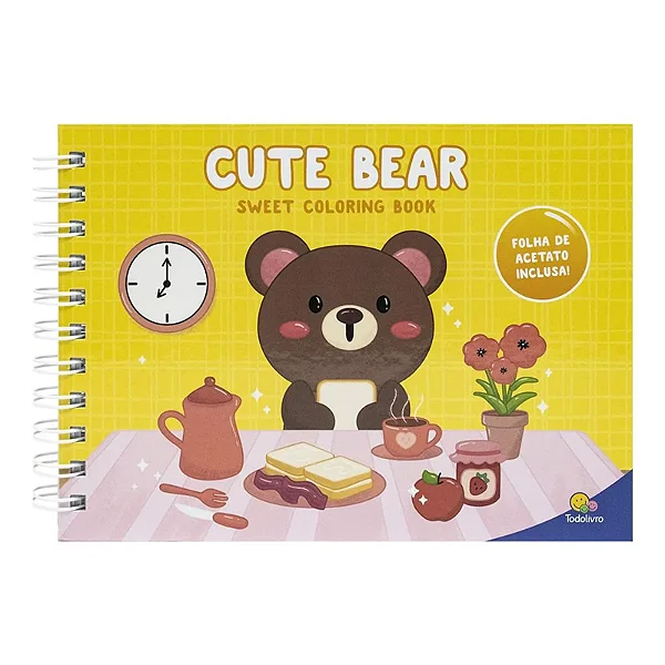 LIVRO DE COLORIR SWEET COLORING BOOK CUTE BEAR