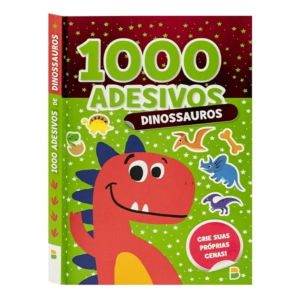 LIVRO COM 1000 ADESIVOS INCRIVEIS DINOSSAUROS