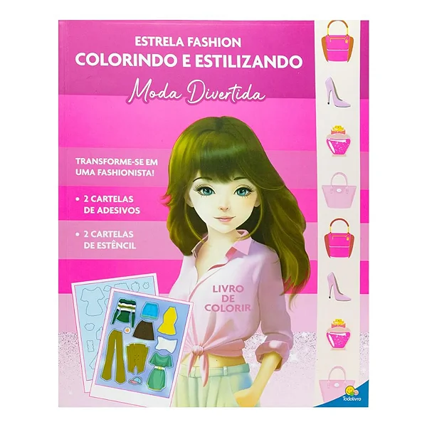 LIVRO ESTRELA FASHION  COLORINDO E ESTILIZANDO MODA DIVERTIDA