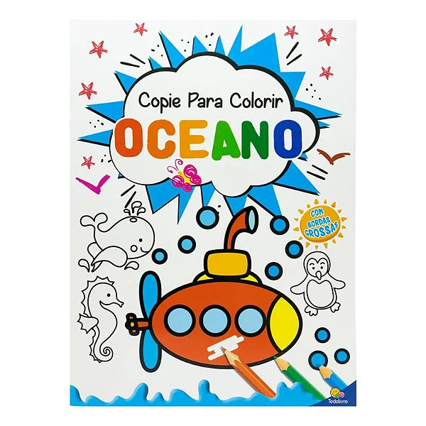 LIVRO COPIE PARA COLORIR OCEANO