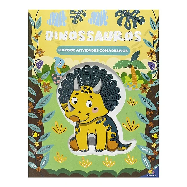 LIVRO DIVERSAO E ADESIVOS DINOSSAUROS