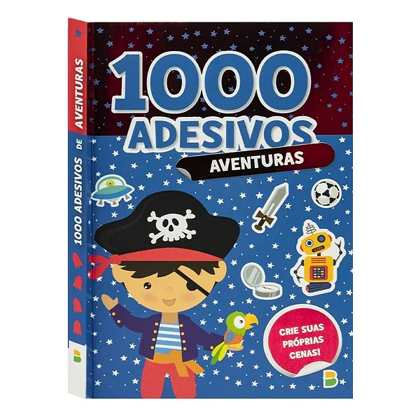 LIVRO COM 1000 ADESIVOS AVENTURAS INCRIVEIS