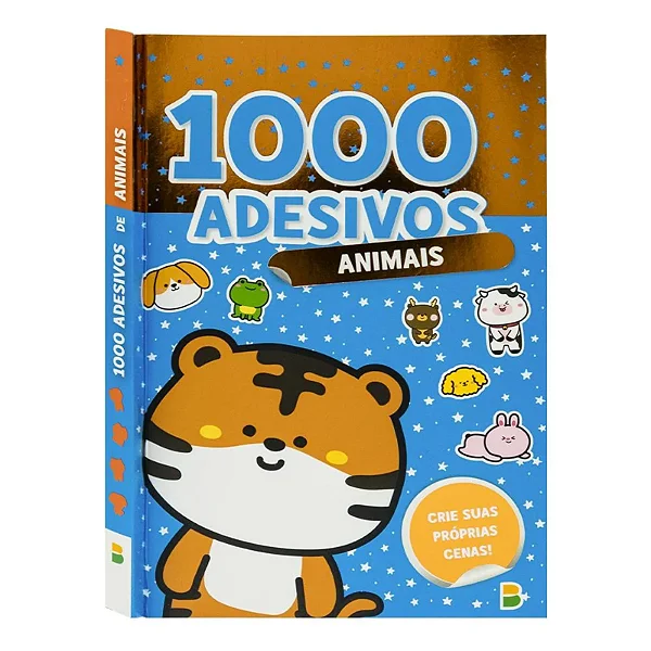 LIVRO COM 1000 ADESIVOS ANIMAIS  INCRIVEIS