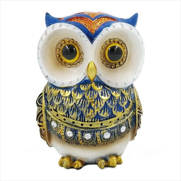 Coruja decorativa 9X7,5CM em resina