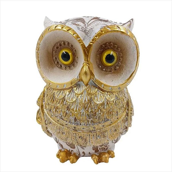 Coruja Decorativa 9x6,5cm em Resina