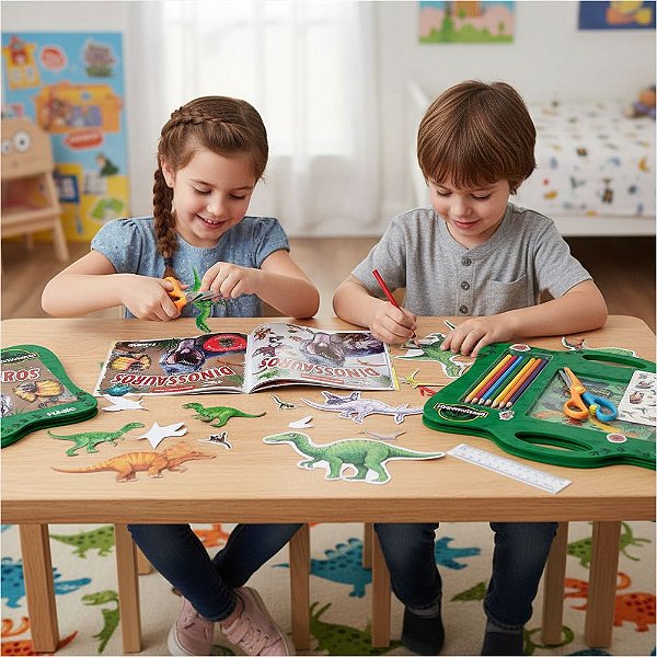 LIVRO DINOSSAUROS RECORTE COLE