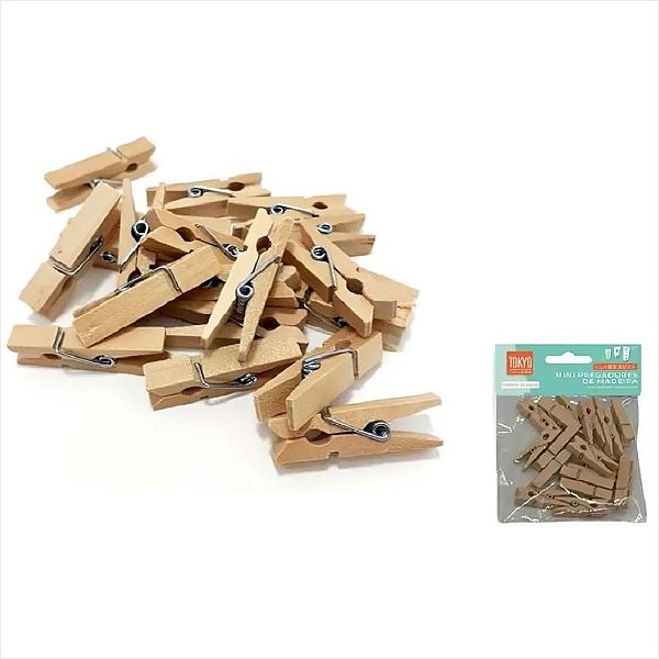 JG MINI PREGADOR 20PCS 3,5CM MADEIRA