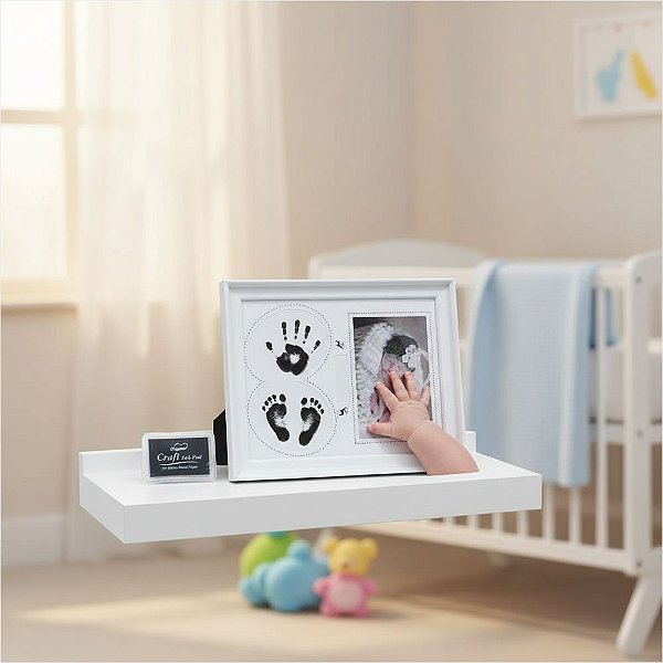 Porta Retrato para Foto 10x15 impressão pezinho e mão