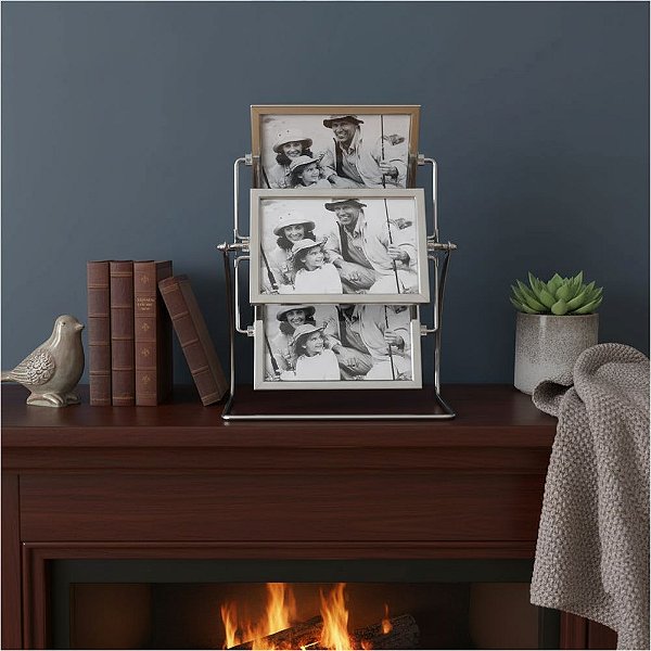 Porta retrato para 8 fotos 10x15 giratorio de Metal