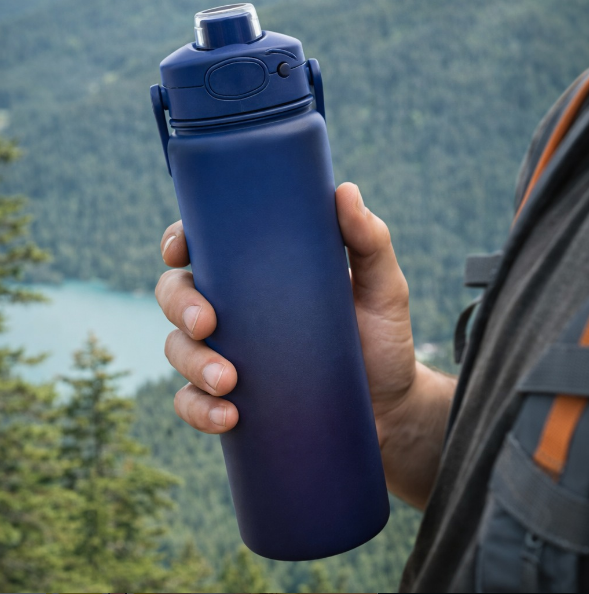 GARRAFA TERMICA 700ML AZUL INOX