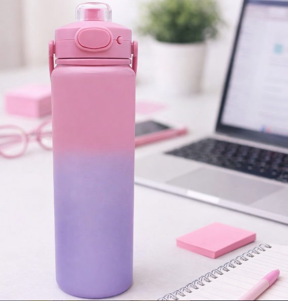 GARRAFA TERMICA 700ML ROSA INOX