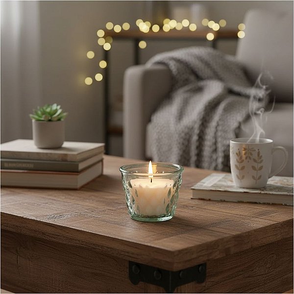 Vela Aromática Com Suporte 6x7,5cm em Vidro GiftHome