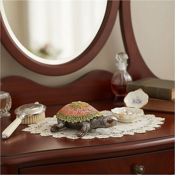 Tartaruga Decorativa 14cm em Resina Youbai