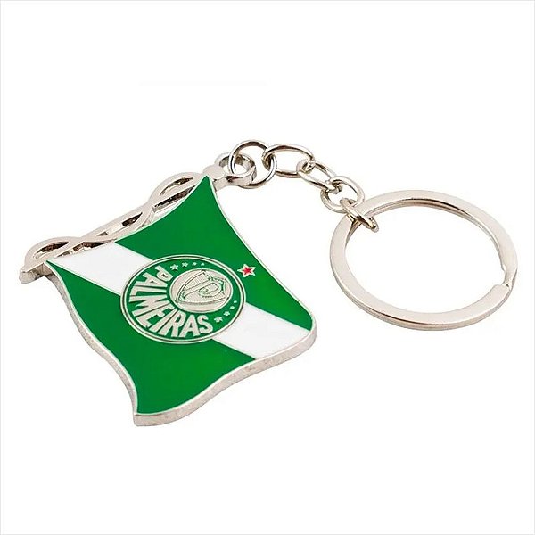 Chaveiro Bandeira Palmeiras 11cm em Metal Mileno Oficial