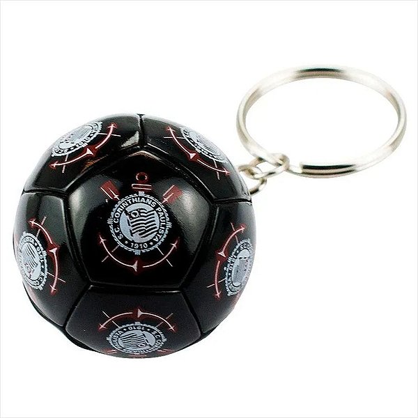 Chaveiro Bola De Futebol Corinthians FC 4cm em Metal Oficial