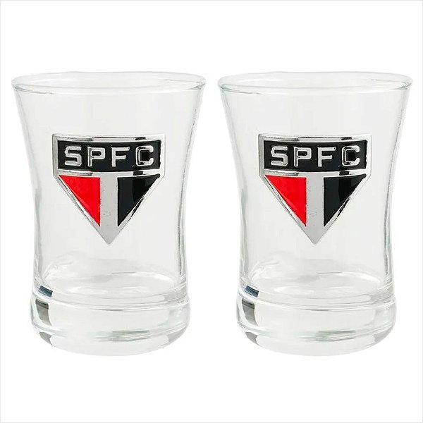 Jogo De Copos Shot São Paulo FC 2 Peças 50ml em Vidro  Oficial