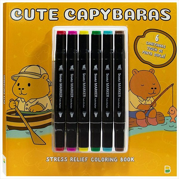 LIVRO COMFY COLORING CUTE CAPYBARAS