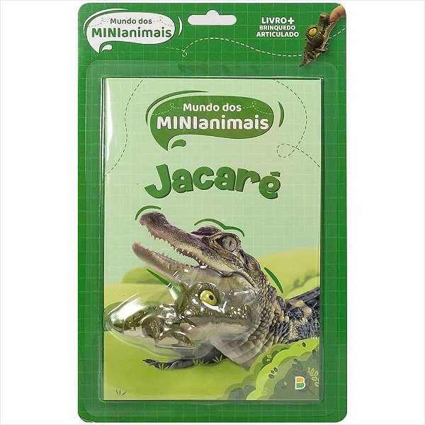 LIVRO MUNDO DOS MINIANIMAIS  LEIA & BRINQUE JACARE