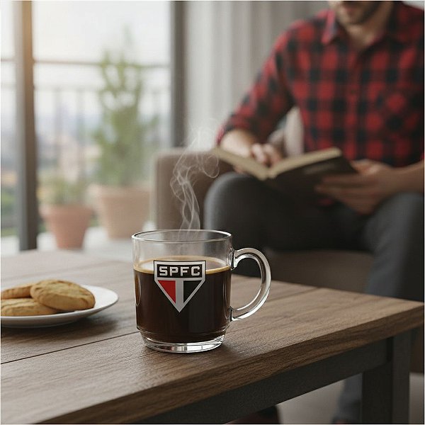 Caneca São Paulo FC 300ml em Vidro ALLMIX Oficial