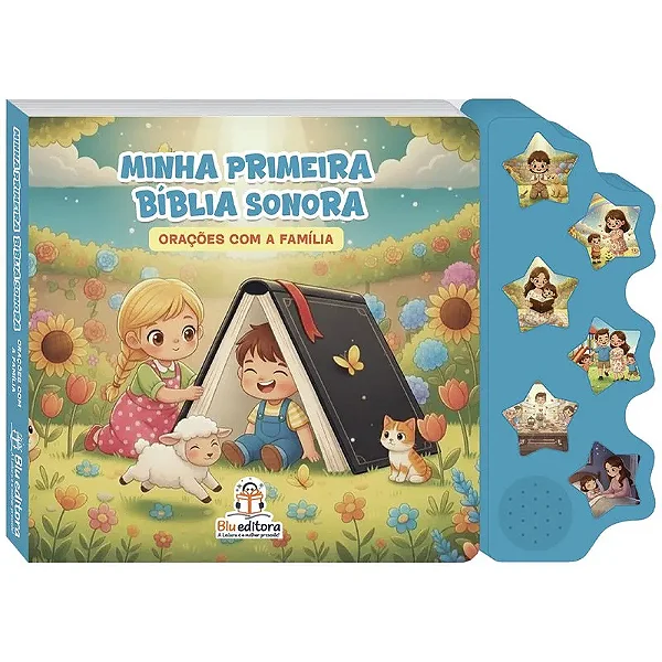 Livro Sonoro Histórias Bíblicas 24x17cm Orações com a Familia