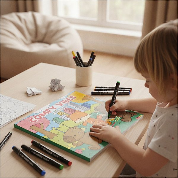 LIVRO COLORIR COZY VIBES 4 CANETASQ