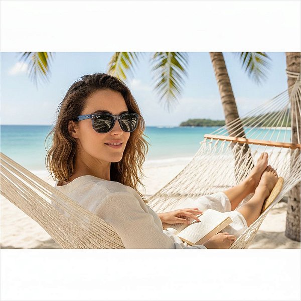 Óculos de Sol Ray Ban Wayfarer Reverse RB0502S 6708/3A 53 20 145 3n  Azul