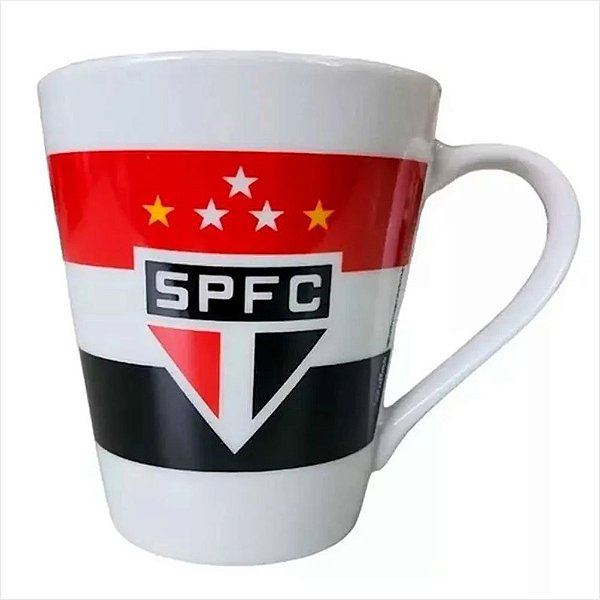 Caneca São Paulo 290ml em Porcelana Allmix Oficial