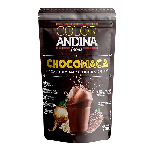 Achocolatado CHOCOMACA | Zero açúcar | Maca Peruana e Cacau | Vegano 200g