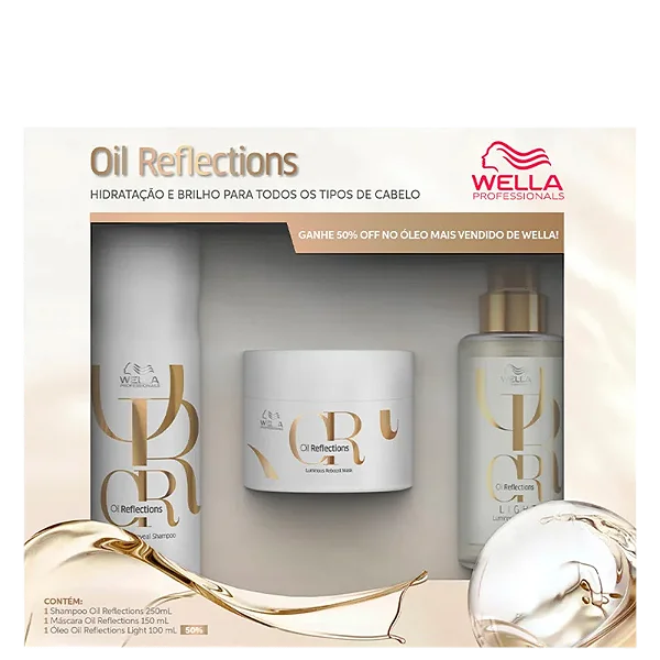 Kit Wella Professionals Oil Reflections Luminous Trio (3 Produtos)
