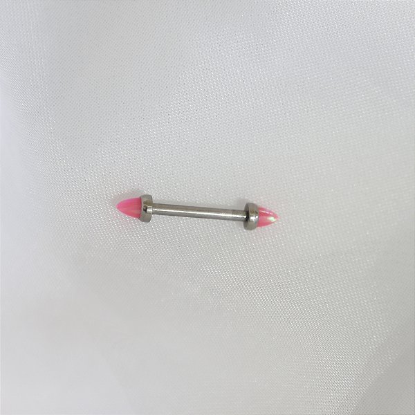 Mamilo Spike Opala Rosa - Titânio