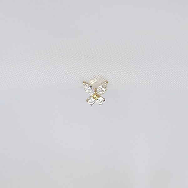 Borboleta Cravejada Mini  - Titânio