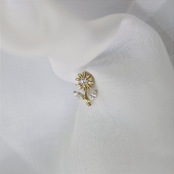 Flor Girassol Caule  - Titânio