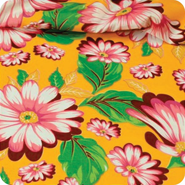 Tecido Chita Floral 100% Poliéster - 1 METRO x 1,50 LARGURA