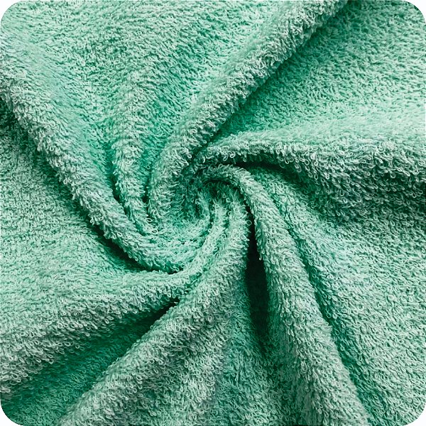 Atoalhado Felpudo Verde Menta  100% Algodão - 0,50 METRO x 1,40 LARGURA