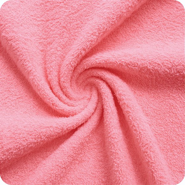 Atoalhado Felpudo Rosa Pastel 100% Algodão - 0,50 METRO x 1,40 LARGURA