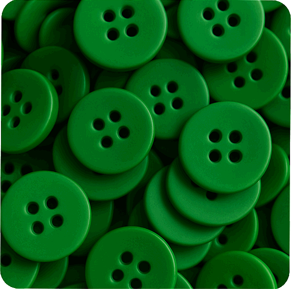 Botão Tamanho 18 mm / Pacote Com 144 Unidades - Verde Bandeira
