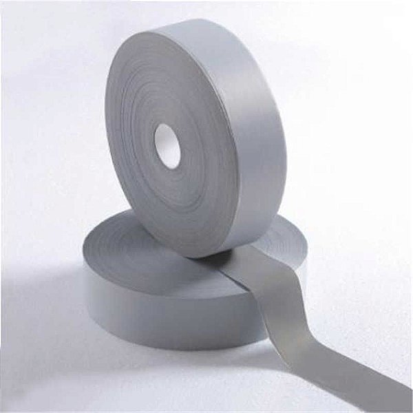 Fita Refletiva Prata Para Uniformes 100 Metros x 5 Cm
