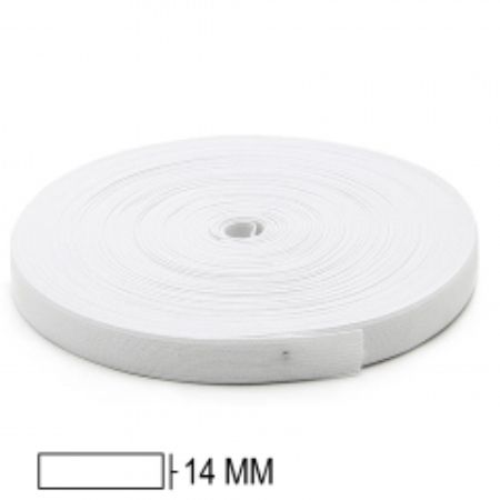 Elástico Jaraguá Zanotti branco n.15 14mm - rolo com 25m