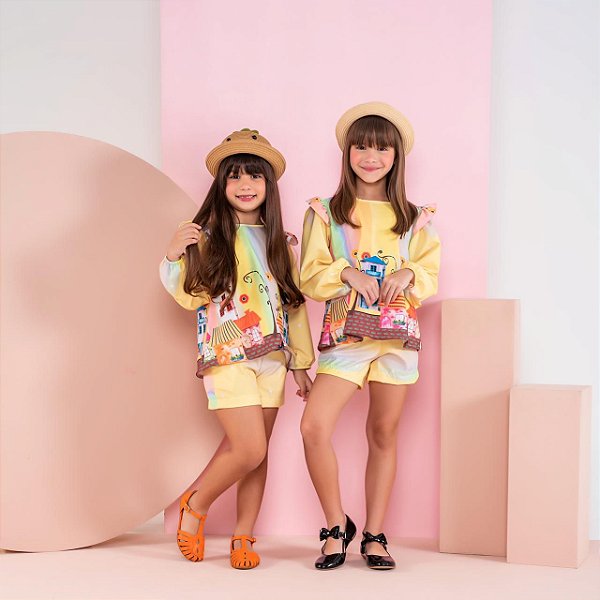Conjunto Casinhas amarelo