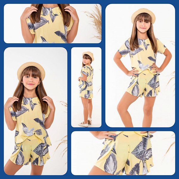Conjunto Folhas amarelo