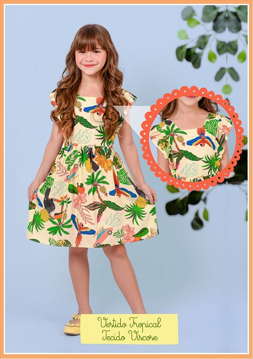 Vestido Tropical Curto