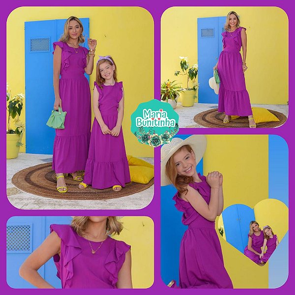 Vestido Adulto ISA UVA - Coleção Mãe & Filha